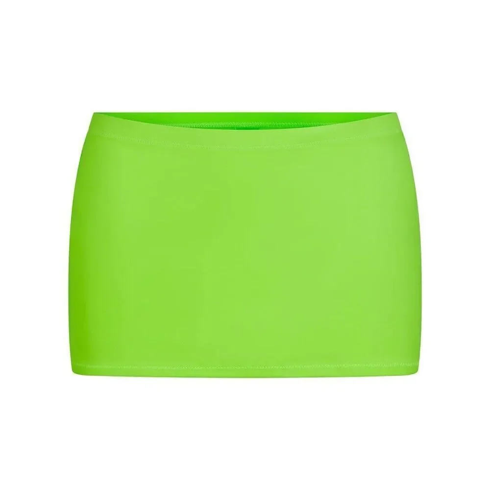 SKIMS Recycled Swim Skirt Micro Mini Neon Green NWT Size 4X